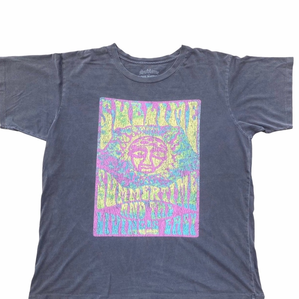 Sublime Live Nation X FREE PEOPLE COLLABORATION Gray Graphic Tee